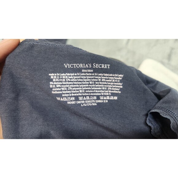 Victoria's Secret Large 3 Pack NWT Lace-Trim Cotton High Leg Brief Panty - Picture 6 of 6